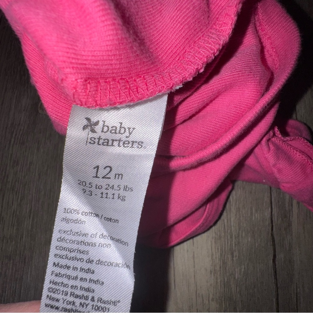 ☀️6/$20☀️ Baby Starters Fuchsia Bow Onesie - Picture 7 of 8